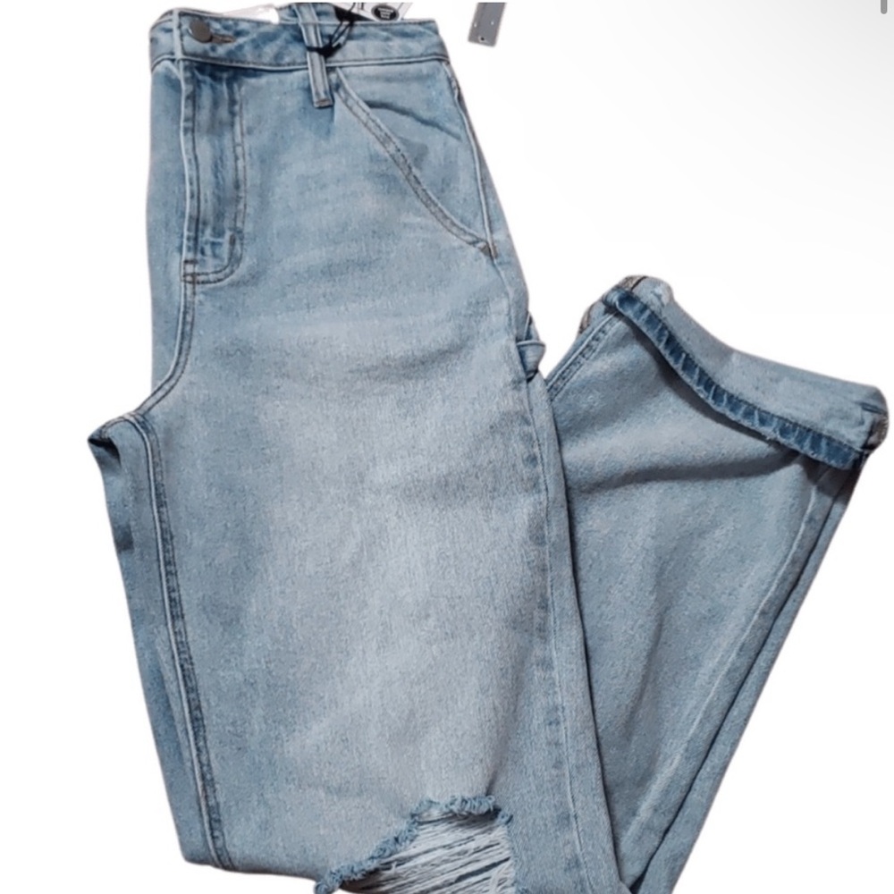Tinseltown Light Blue Straight Leg Jeans